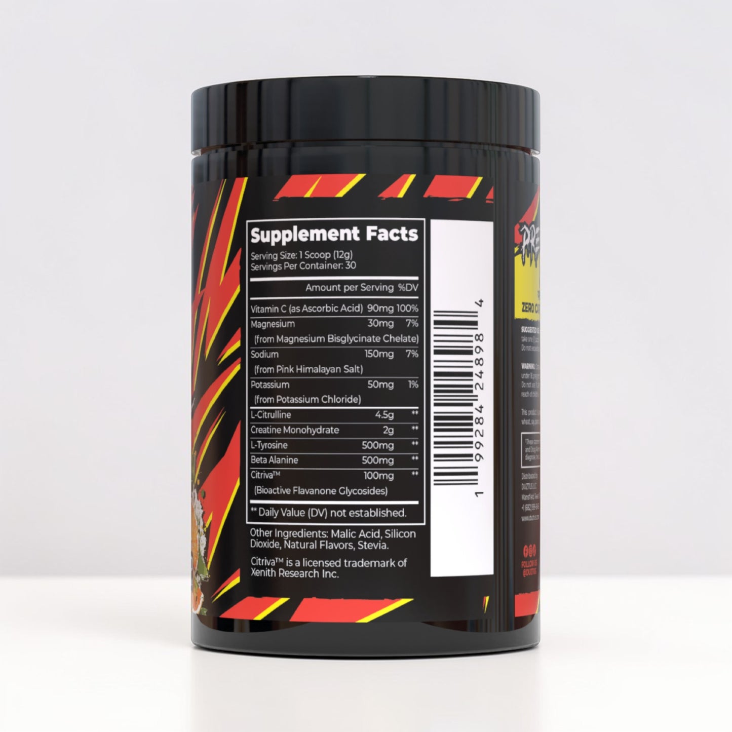 DUZTUS Clean Pre Workout Dietary Supplement Made in USA